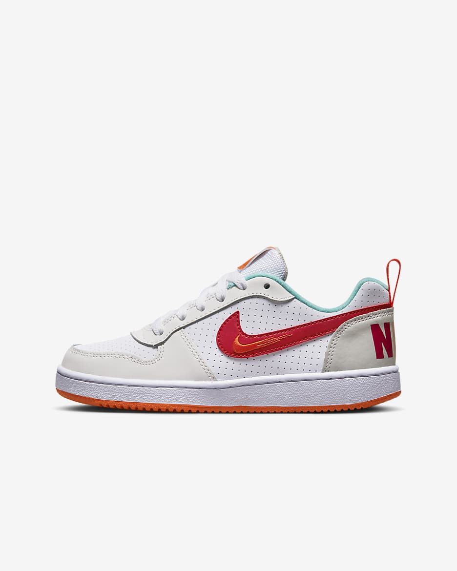 Nike Court Borough Low Older Kids' Shoes - White/White/Summit White/University Red