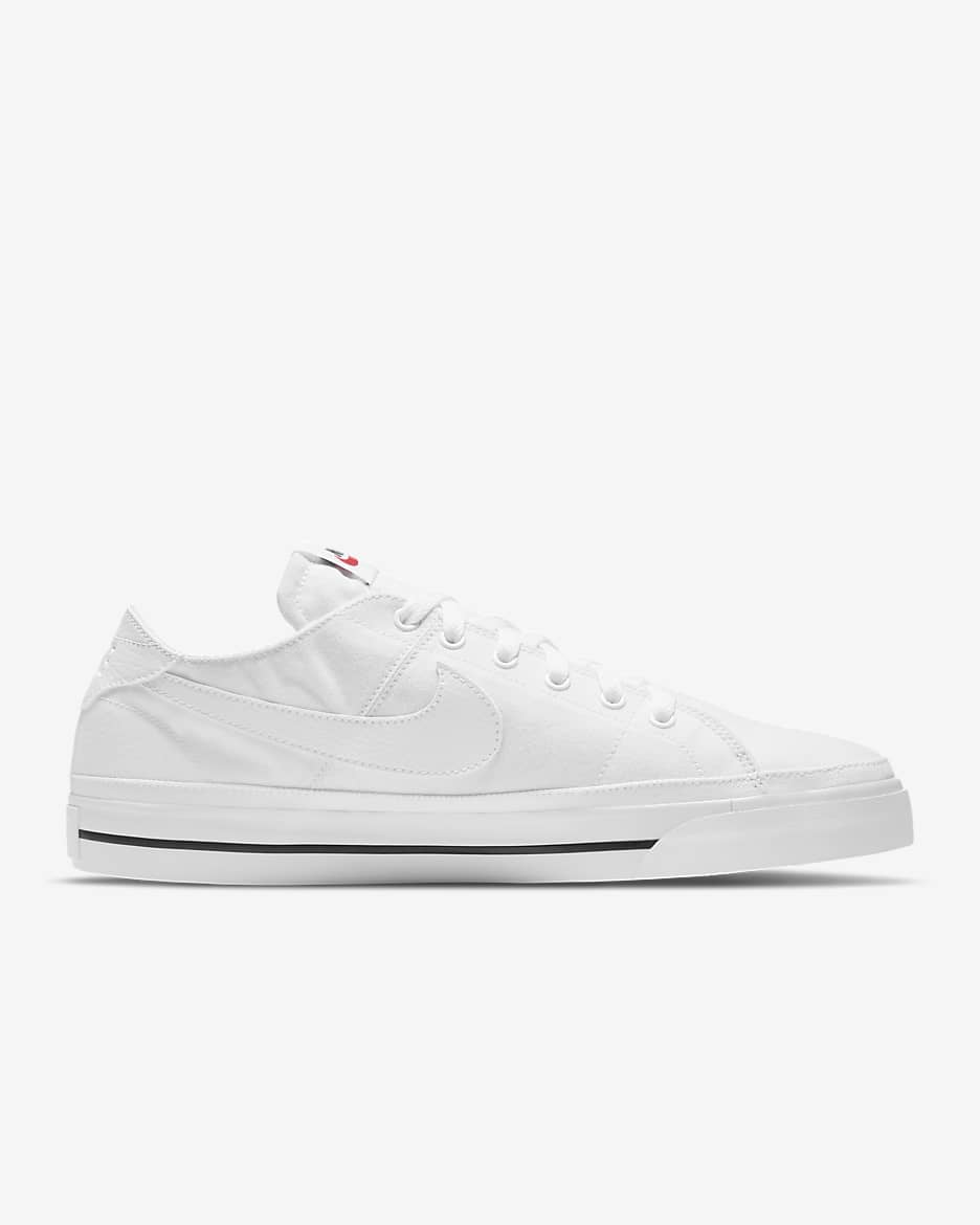 Nike Court Legacy Canvas herresko - Hvit/Svart/Hvit