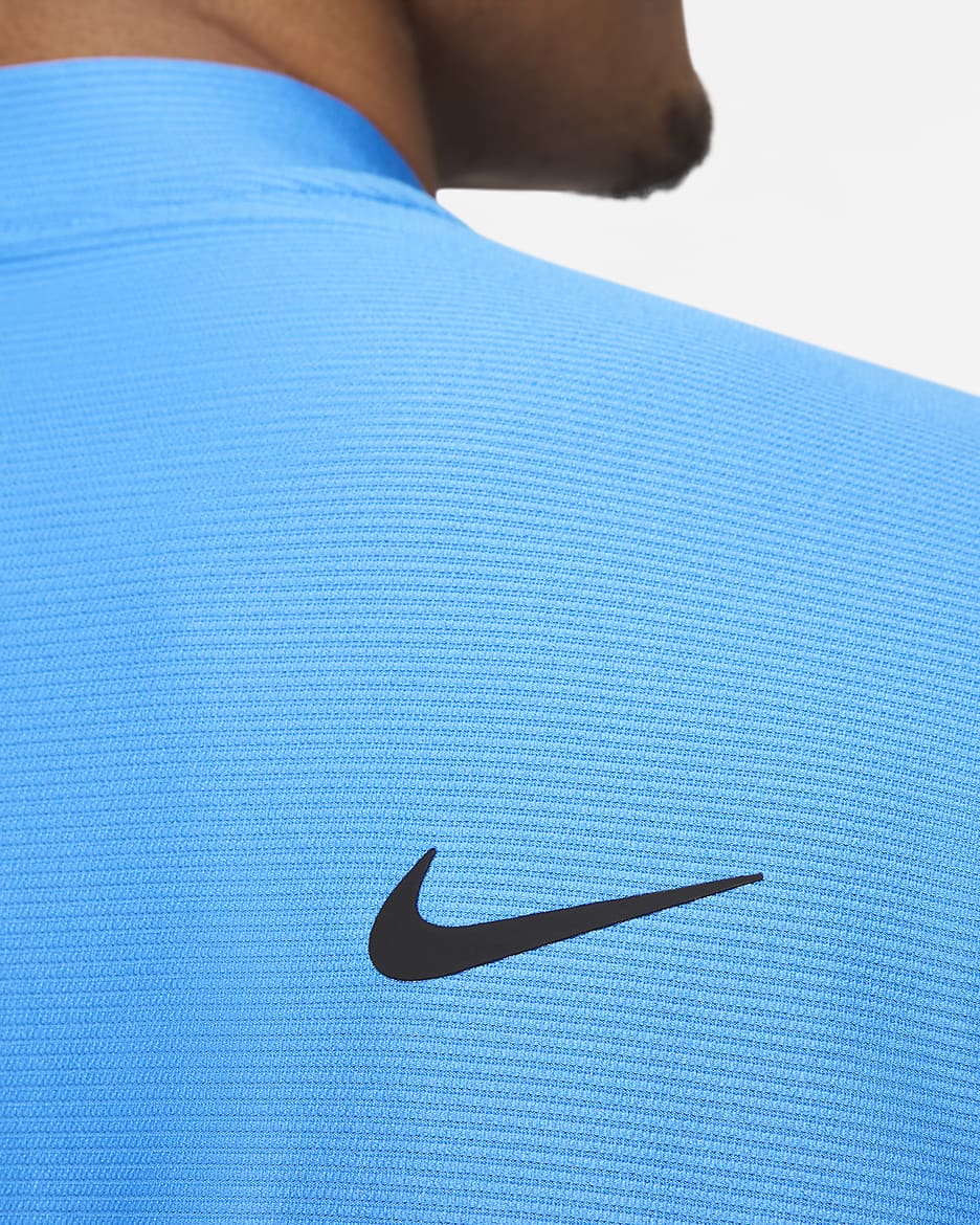 Polo de golf Dri-FIT Nike Tour pour homme - Light Photo Blue/Noir