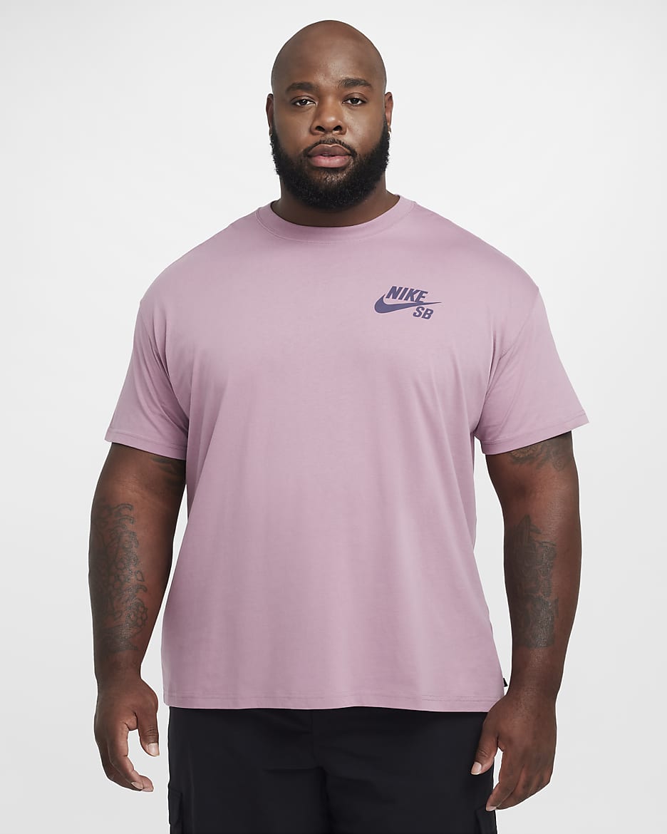 Playera de skateboarding con logotipo Nike SB - Polvo ciruela