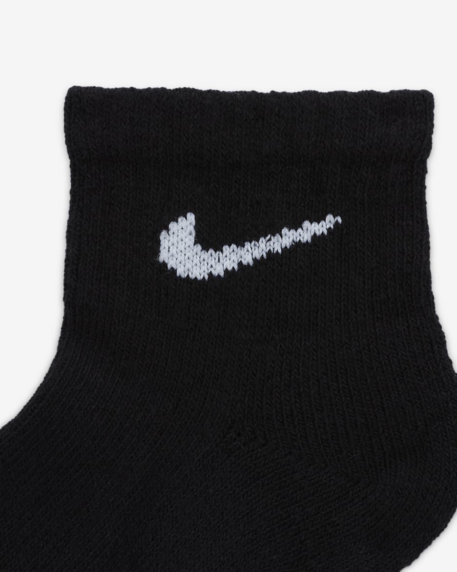 Nike Dri-FIT Performance Basics Little Kids' Ankle Socks (6 Pairs) - Black