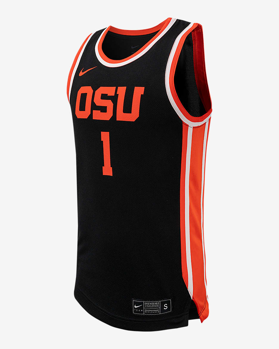 Jersey de básquetbol universitario Nike Replica para hombre Oregon State - Negro