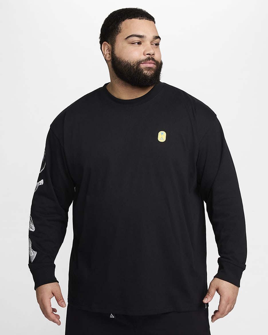 Nike ACG 'Hike Snacks' Men's Dri-FIT Long-Sleeve T-Shirt - Black