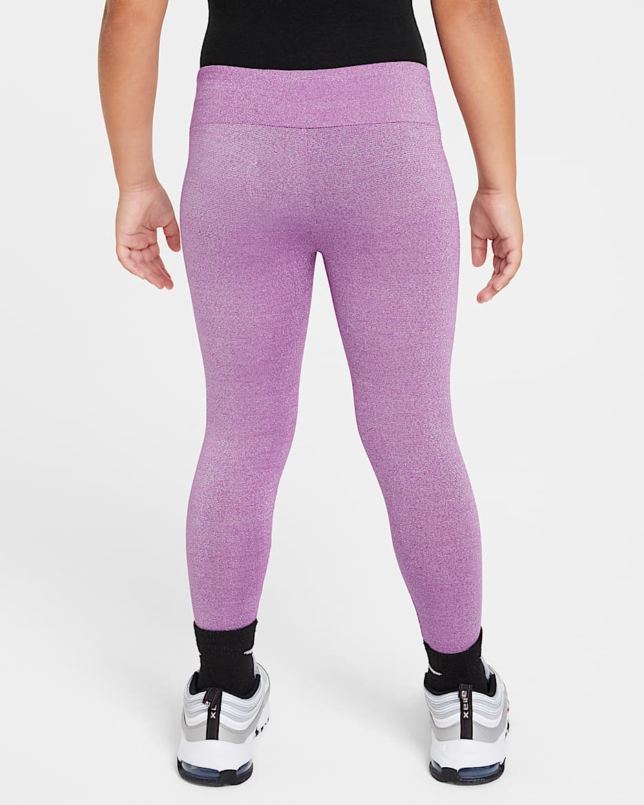 Nike Shine Younger Kids' Leggings - Hot Fuchsia