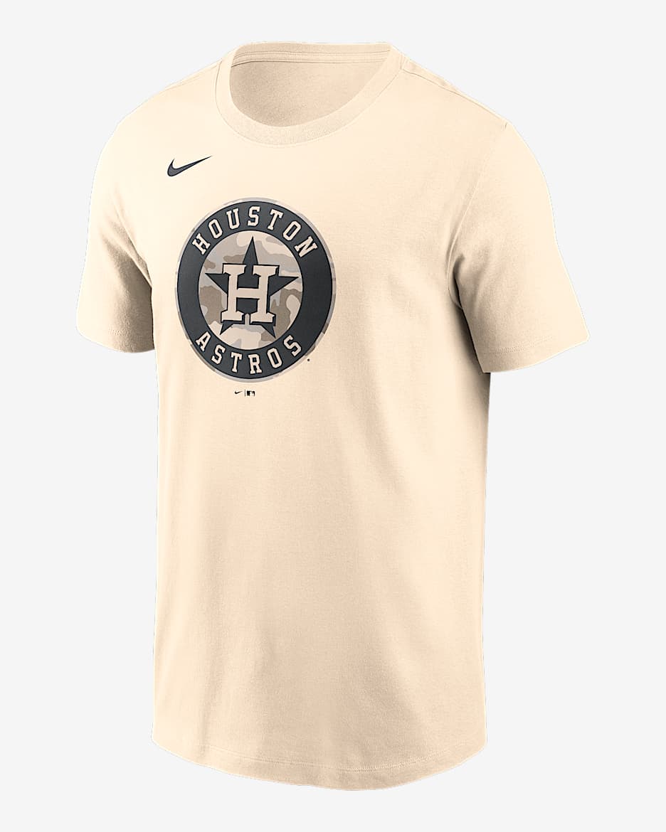 Playera Nike de la MLB para hombre Houston Astros Camo - Crema