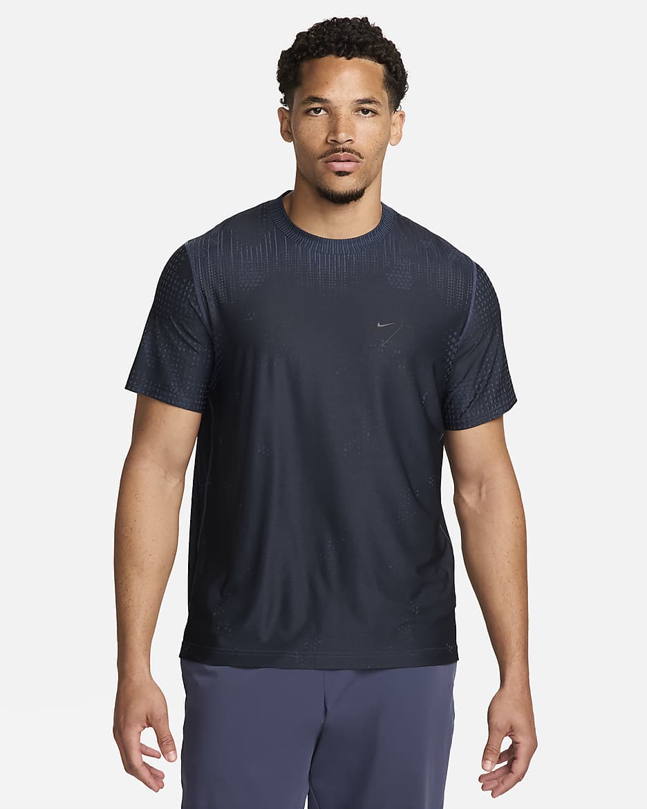 Nike A.P.S. Men's Dri-FIT ADV Short-Sleeve Versatile Top - Thunder Blue/Black/Black