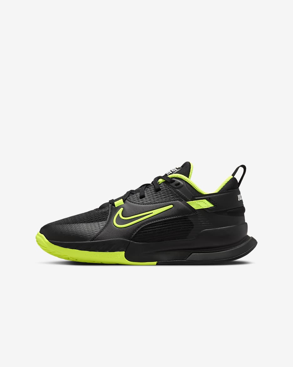 Nike Crosscourt Younger/Older Kids' Shoes - Black/White/Volt