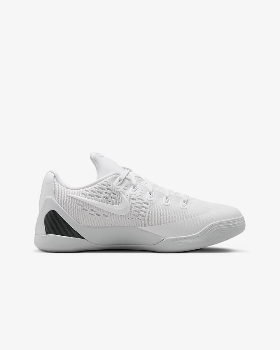 Kobe 9 Older Kids' Basketball Shoes - White/White/White