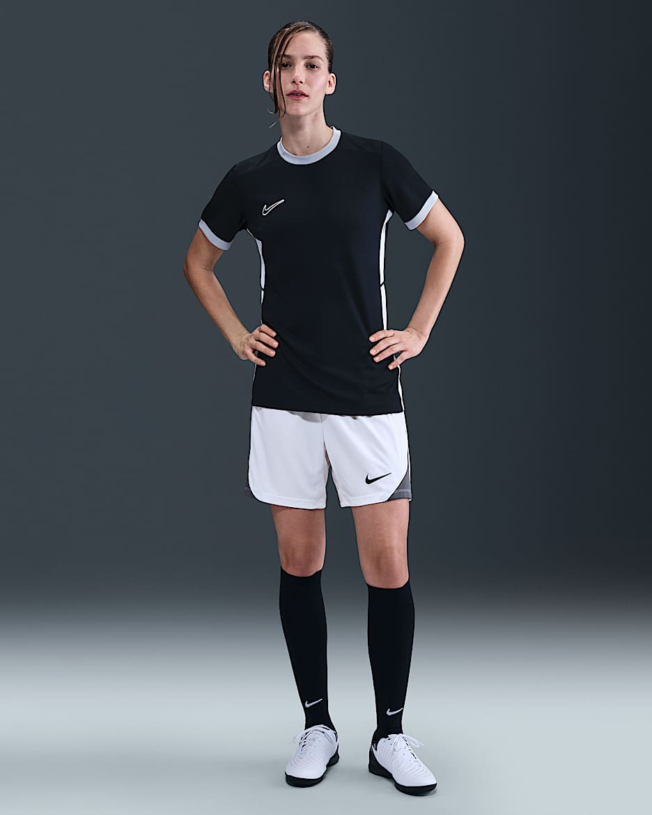 Shorts de fútbol Dri-FIT para mujer Nike Strike - Blanco/Gris hierro/Negro