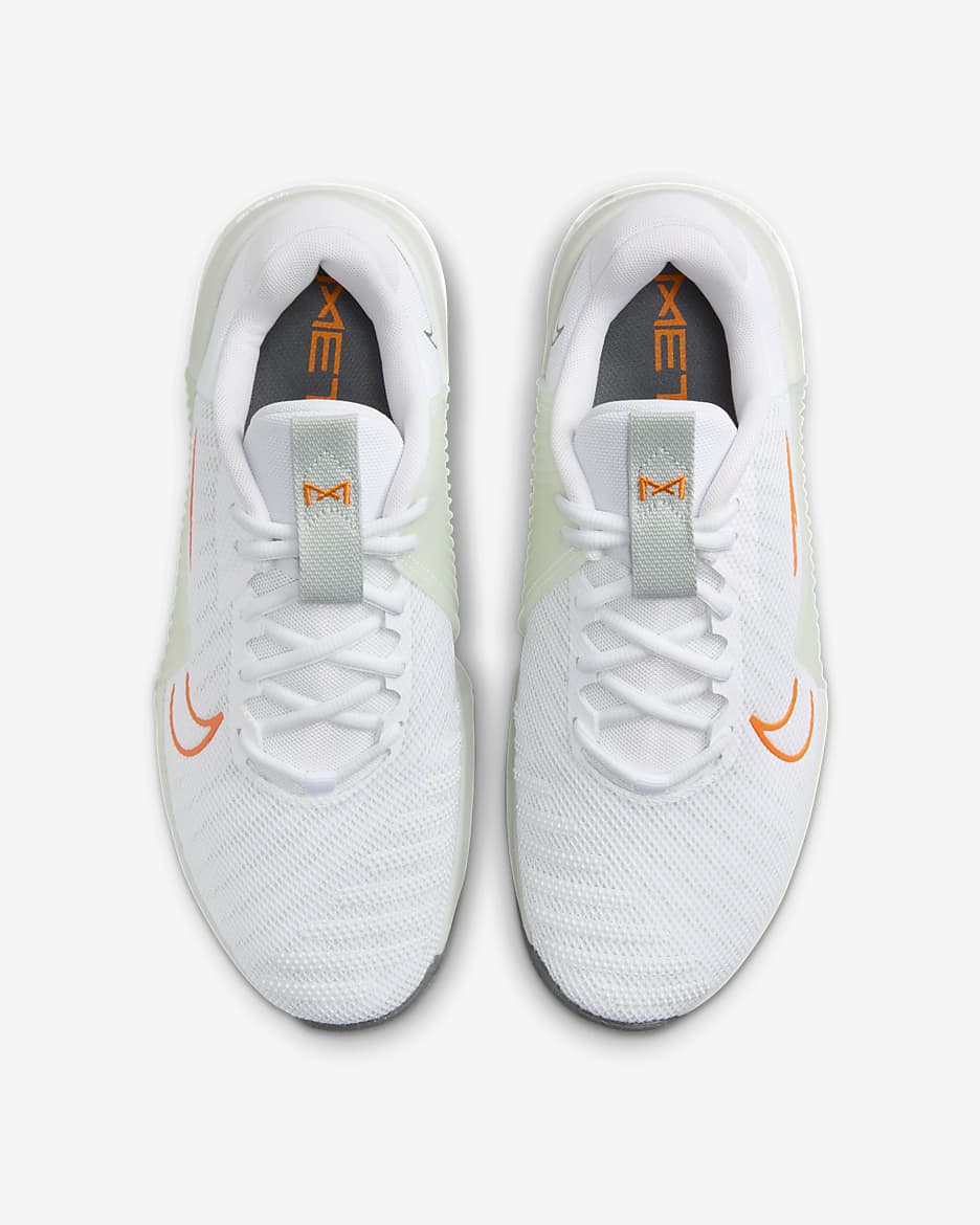 Tenis de entrenamiento para hombre Nike Metcon 9 - Blanco/Plata claro/Mandarina brillante/Blanco