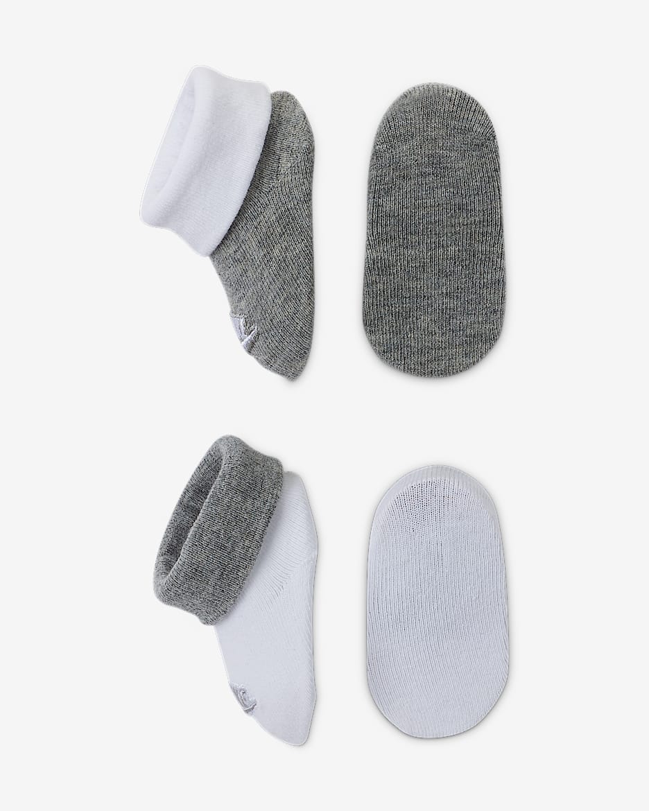 Nike Baby (0-6M) Booties (2 Pairs) - Dark Grey Heather