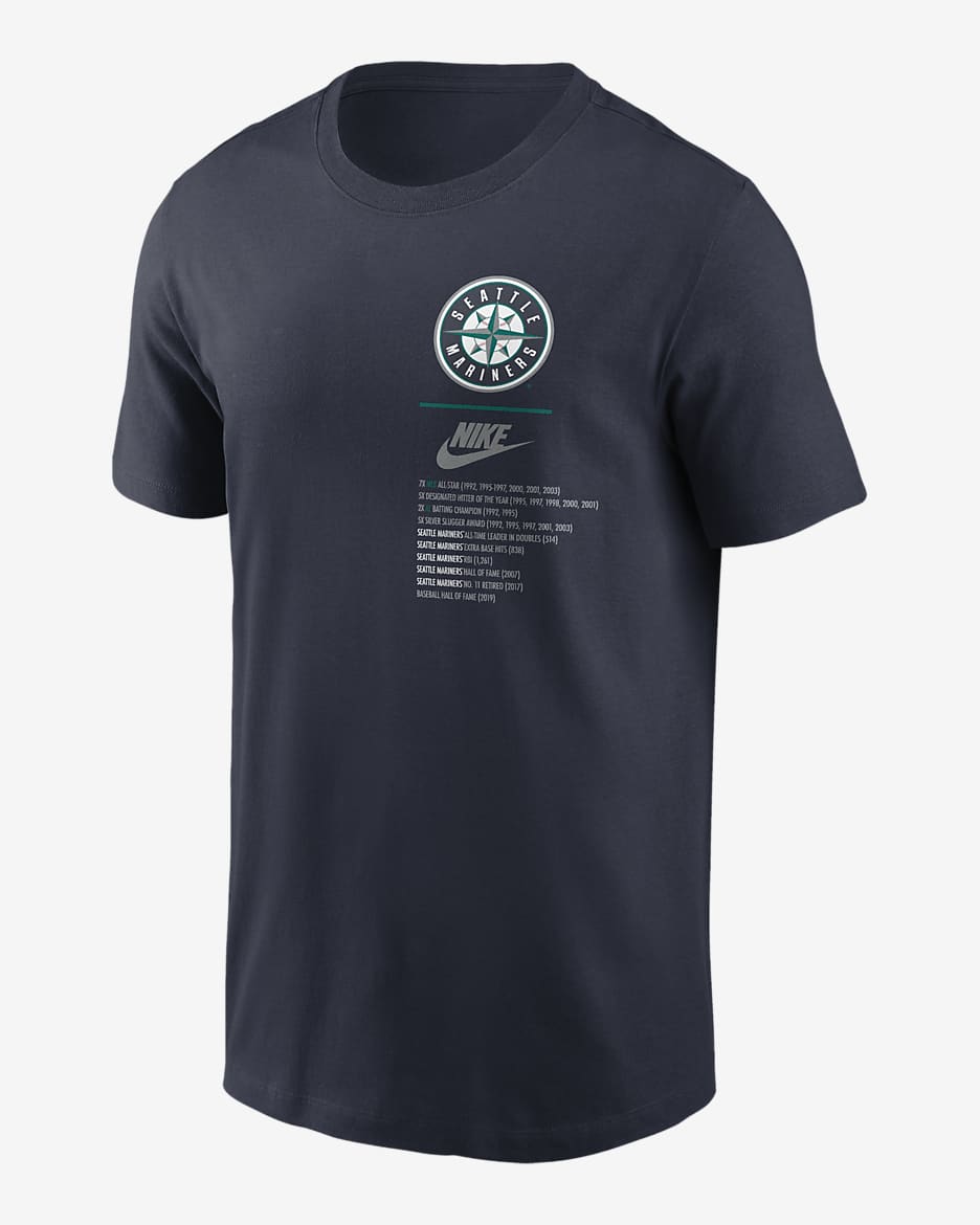 Playera Nike de la MLB para hombre Edgar Martinez Seattle Mariners Legends - Azul marino