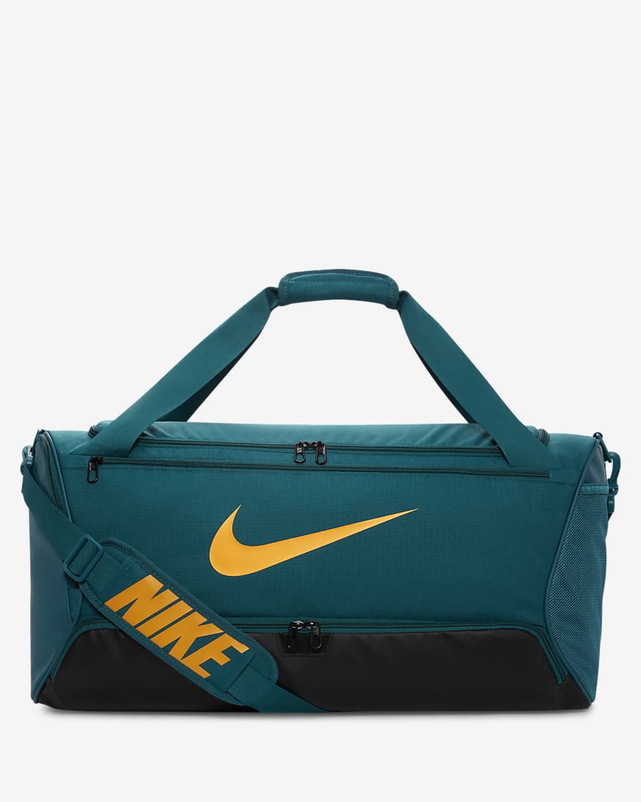 Nike Brasilia 9.5 Training Duffel Bag (Medium, 60L) - Geode Teal/Black/Sundial