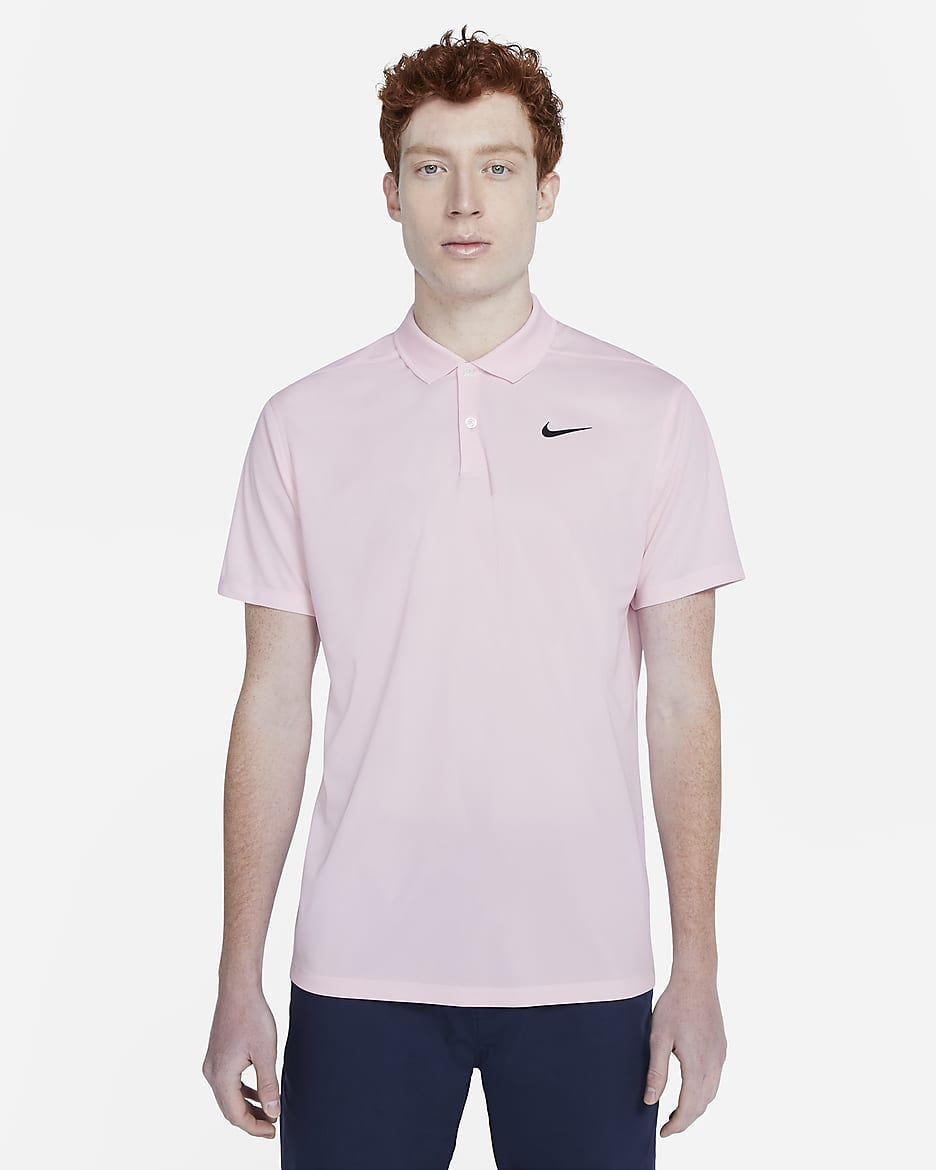 Nike Dri-FIT Victory Men's Golf Polo - Pink Foam/Black