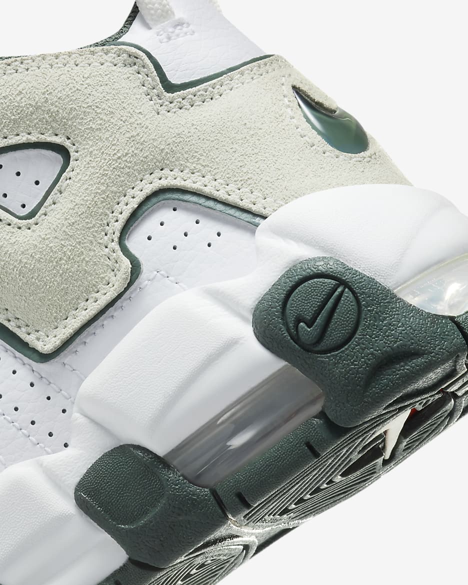 Nike Air More Uptempo Older Kids' Shoes - White/Vintage Green/Summit White/Sea Glass