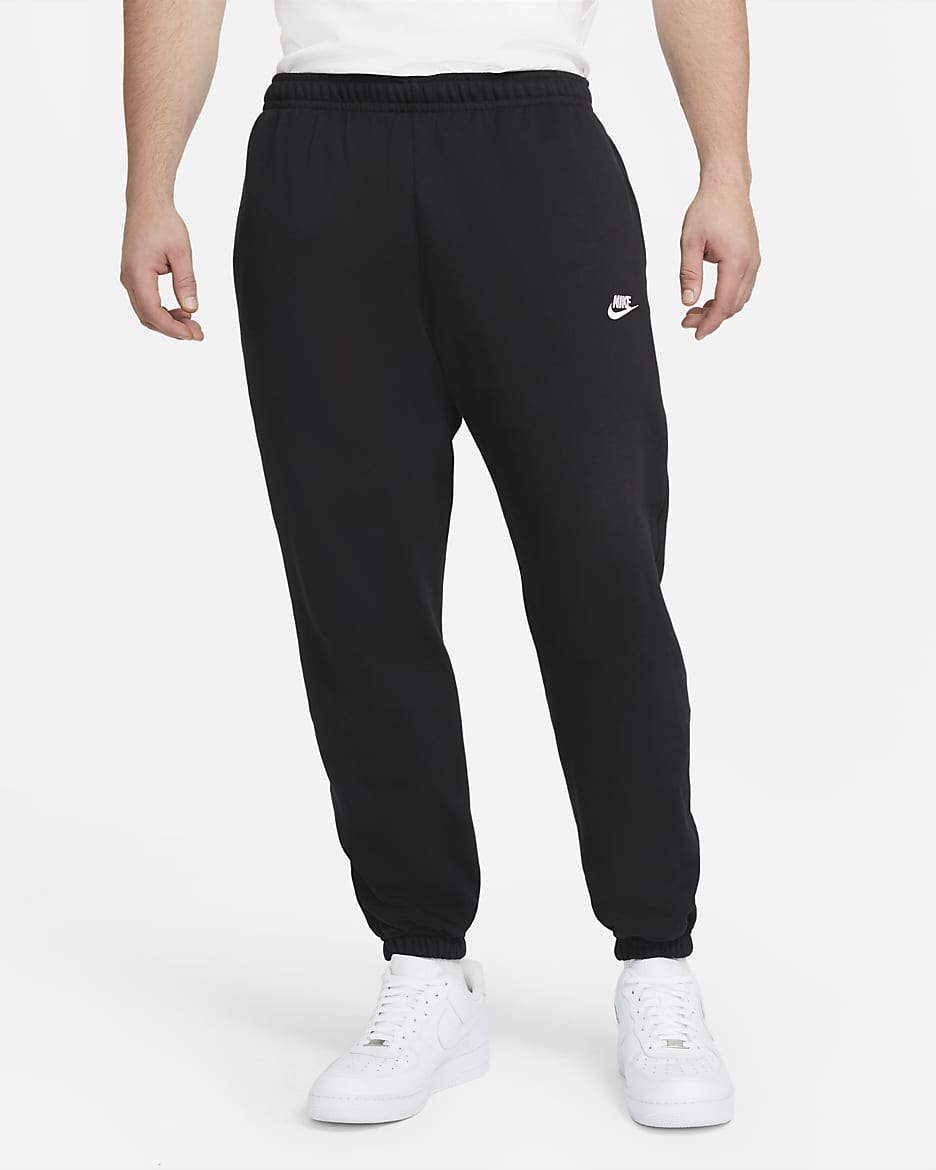 Pantaloni Nike Sportswear Club Fleece - Uomo - Nero/Nero/Bianco