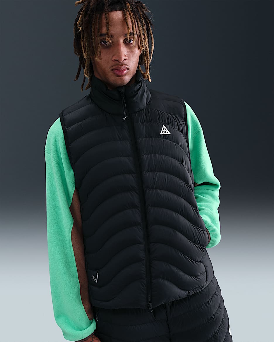 Nike ACG "Lava Flow" Chaleco Therma-FIT ADV - Hombre - Negro/Negro/Negro/Summit White