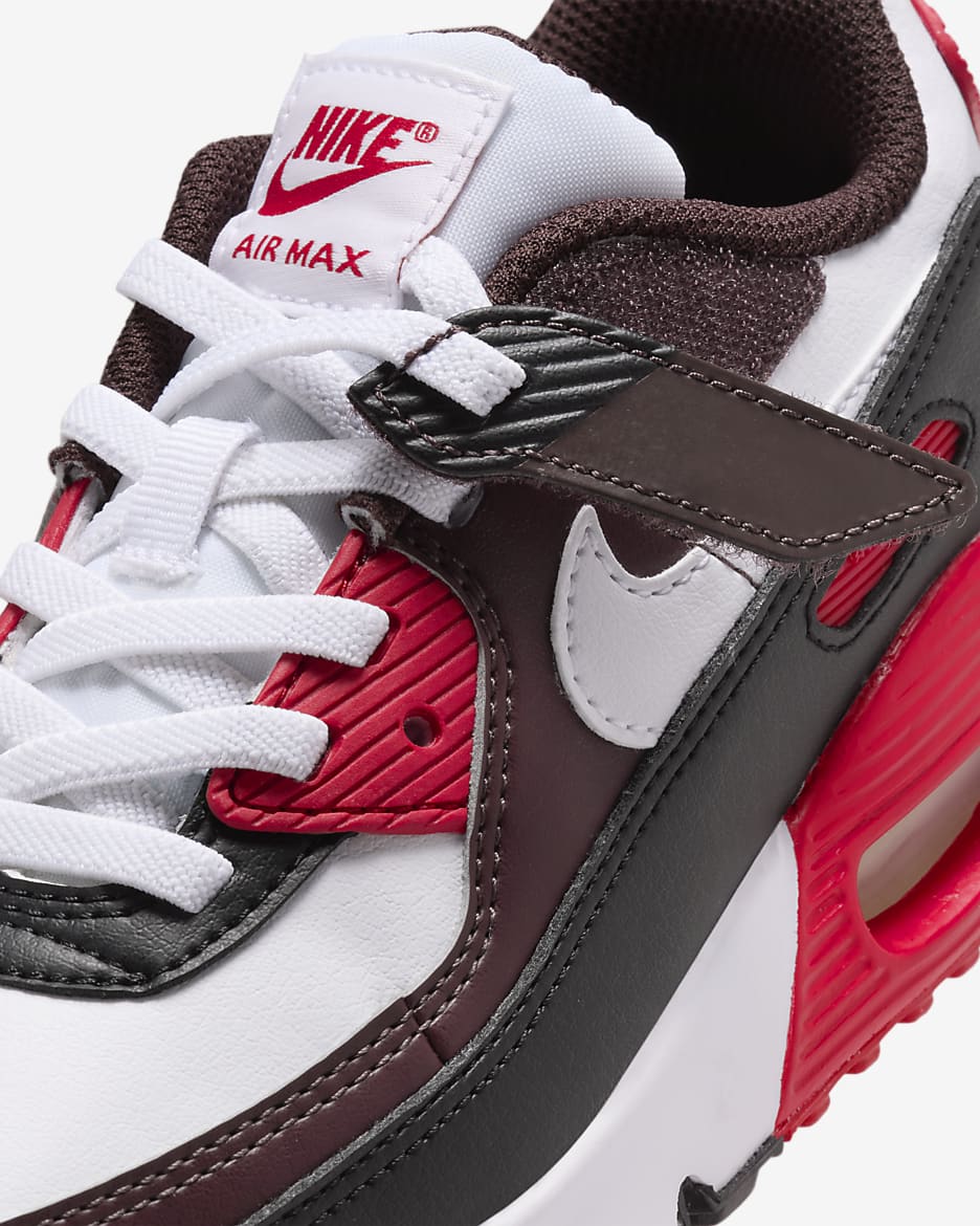 Nike Air Max 90 EasyOn Younger Kids' Shoes - Burgundy Crush/Black/University Red/White