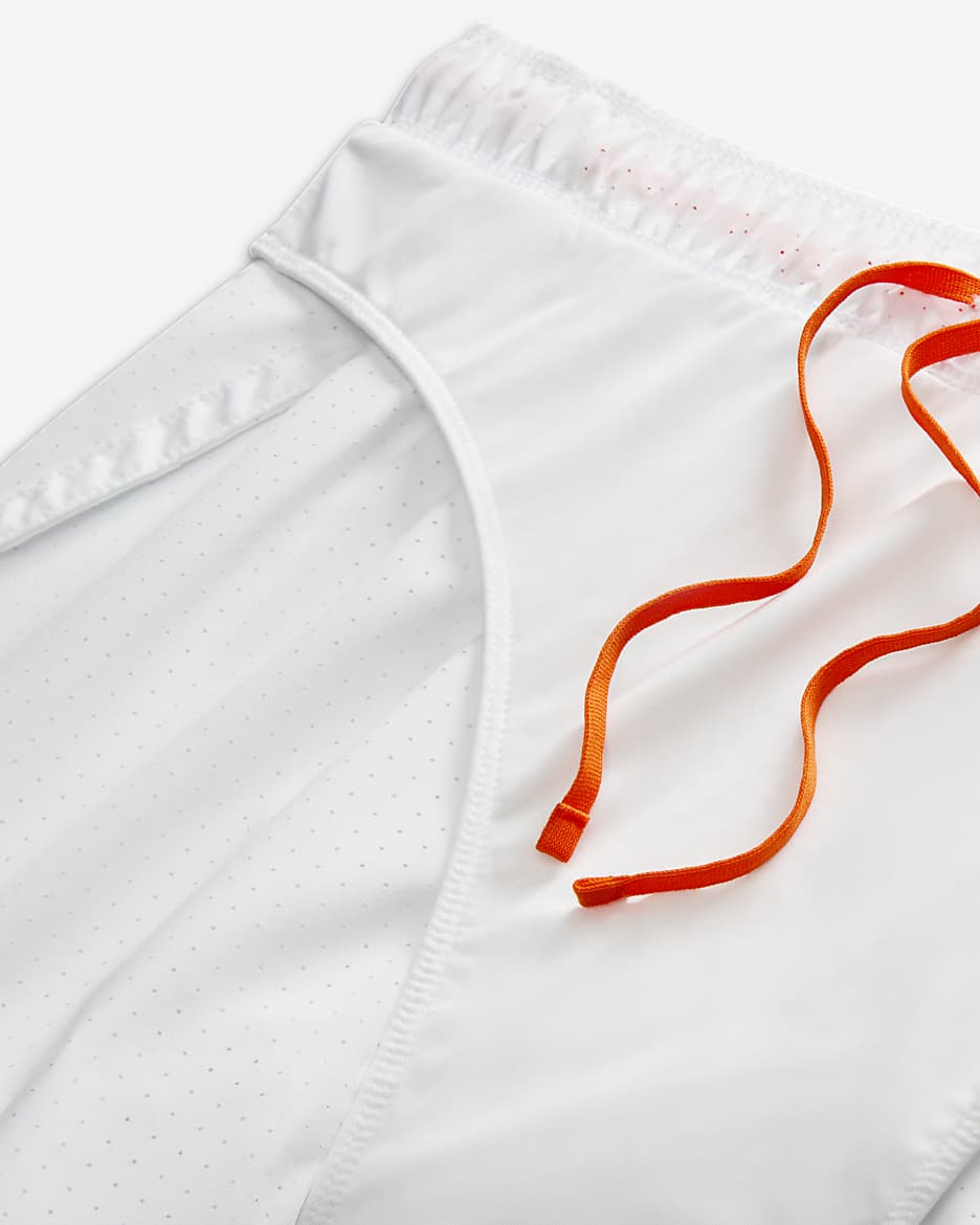 Shorts da running Dri-FIT con slip foderati 8 cm Nike Fast – Uomo - Summit White/Safety Orange