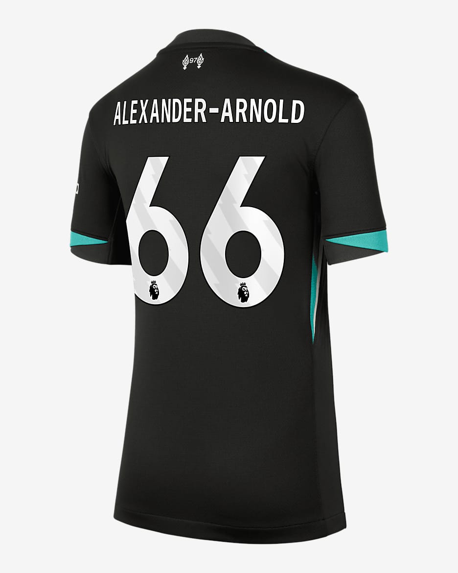 Trent Alexander-Arnold Liverpool 2024/25 Stadium Away Bid Kids' Nike Dri-FIT Soccer Jersey - Forest Green