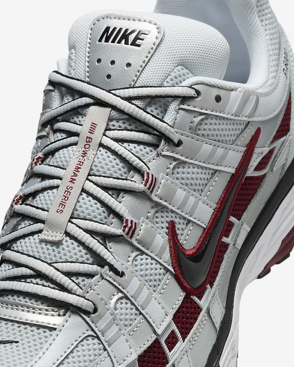 Nike P-6000 schoenen - Pure Platinum/Metallic Platinum/Wit/Dark Team Red