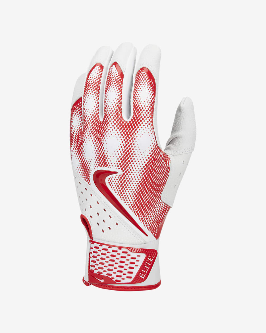 Guantes de bateo de béisbol (1 par) Nike Alpha Elite - Blanco