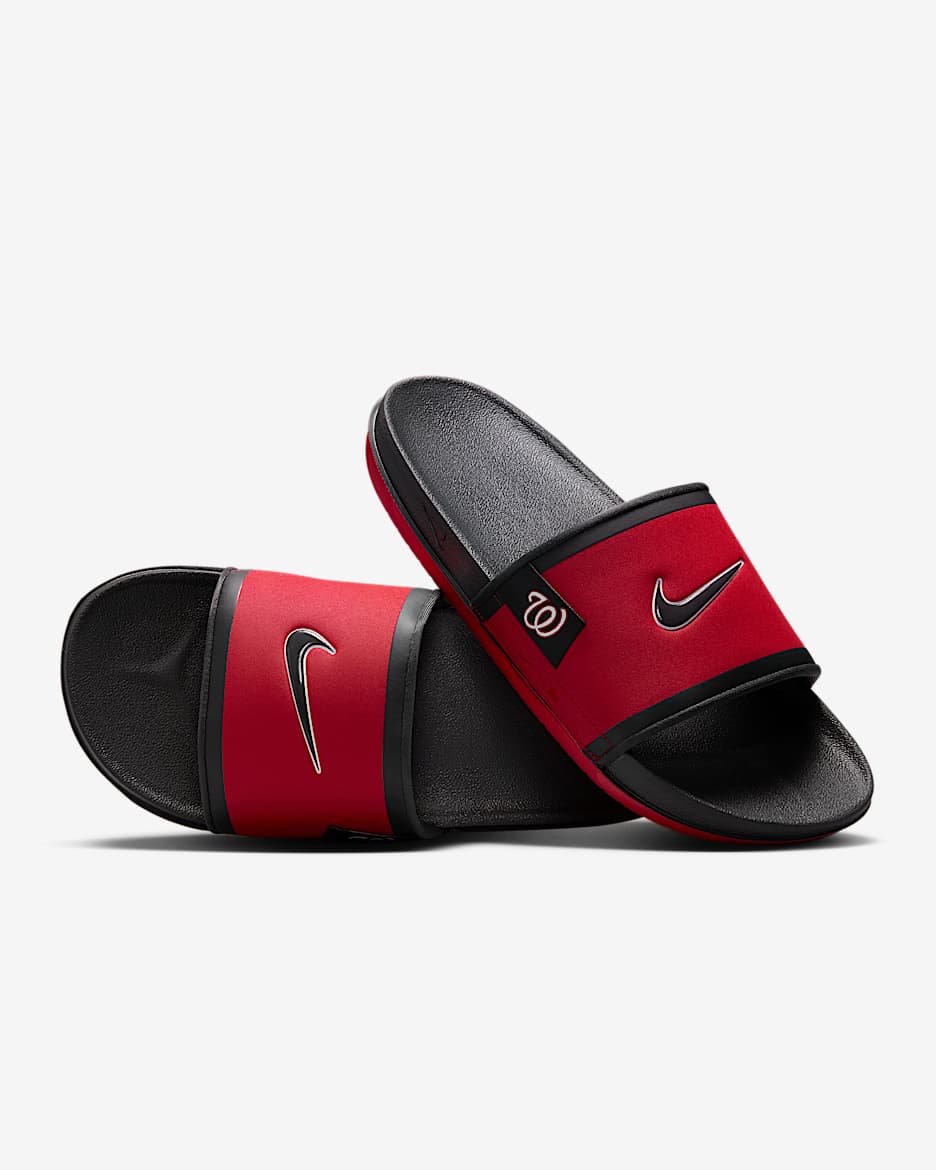 Chanclas Offcourt Nike Offcourt (Washington Nationals) - Rojo deportivo/Gris humo oscuro/Azul campo de juego