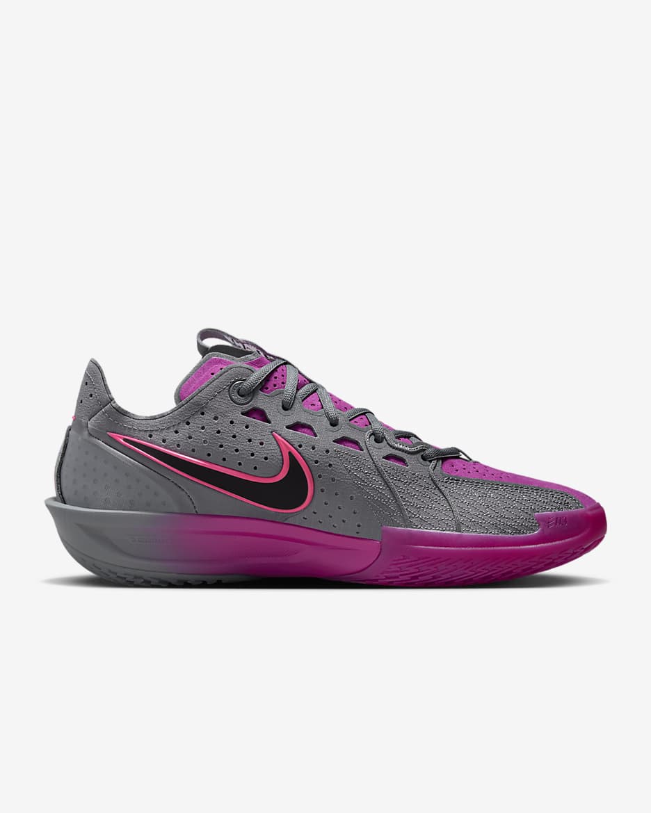 Nike G.T. Calzado de básquetbol Cut 3 - Gris humo/Fucsia cálido/Hiperrosa/Negro