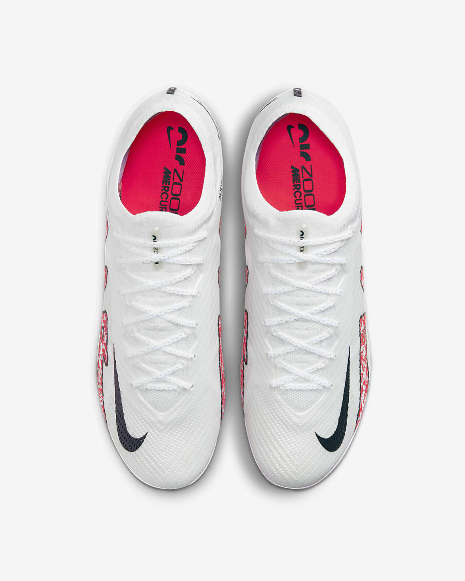 รองเท้าสตั๊ดฟุตบอลไม่หุ้มข้อสำหรับพื้นสนามทั่วไป Nike Mercurial Vapor 15 Elite - ขาว/Coconut Milk/Bright Crimson/Off Noir