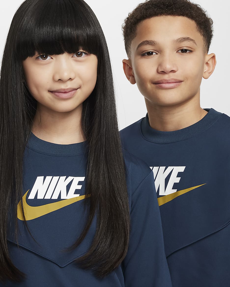 Nike Sportswear Trainingsanzug für ältere Kinder - Armory Navy/Weiß/Weiß