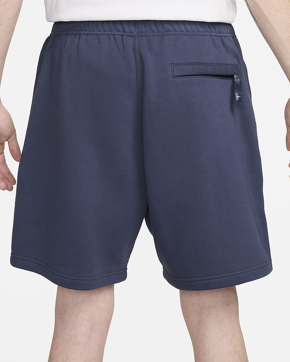 Shorts in fleece Nike Solo Swoosh – Uomo - Thunder Blue/Bianco