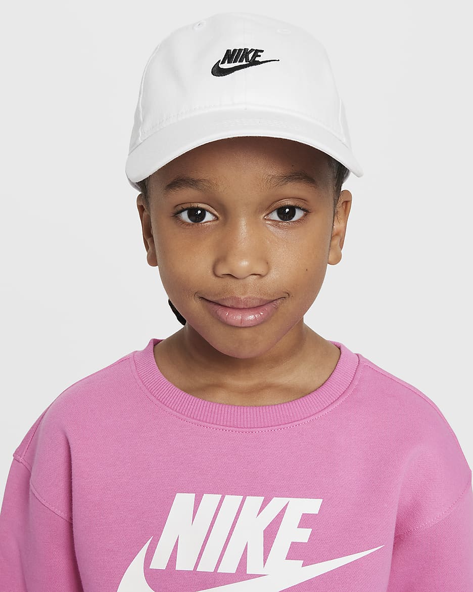 Nike Little Kids' Futura Curved Brim Cap - White