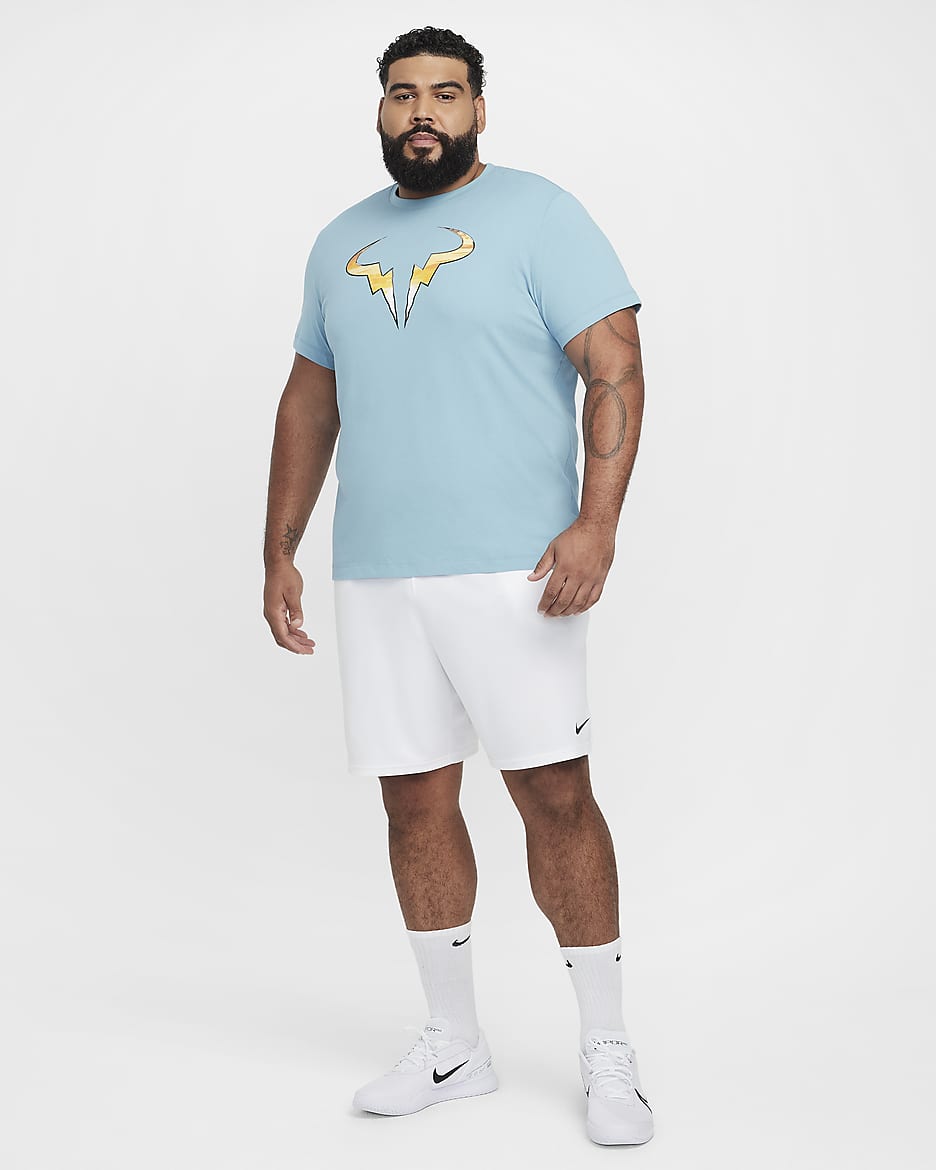 Męski T-shirt do tenisa NikeCourt Dri-FIT Rafa - Denim Turquoise