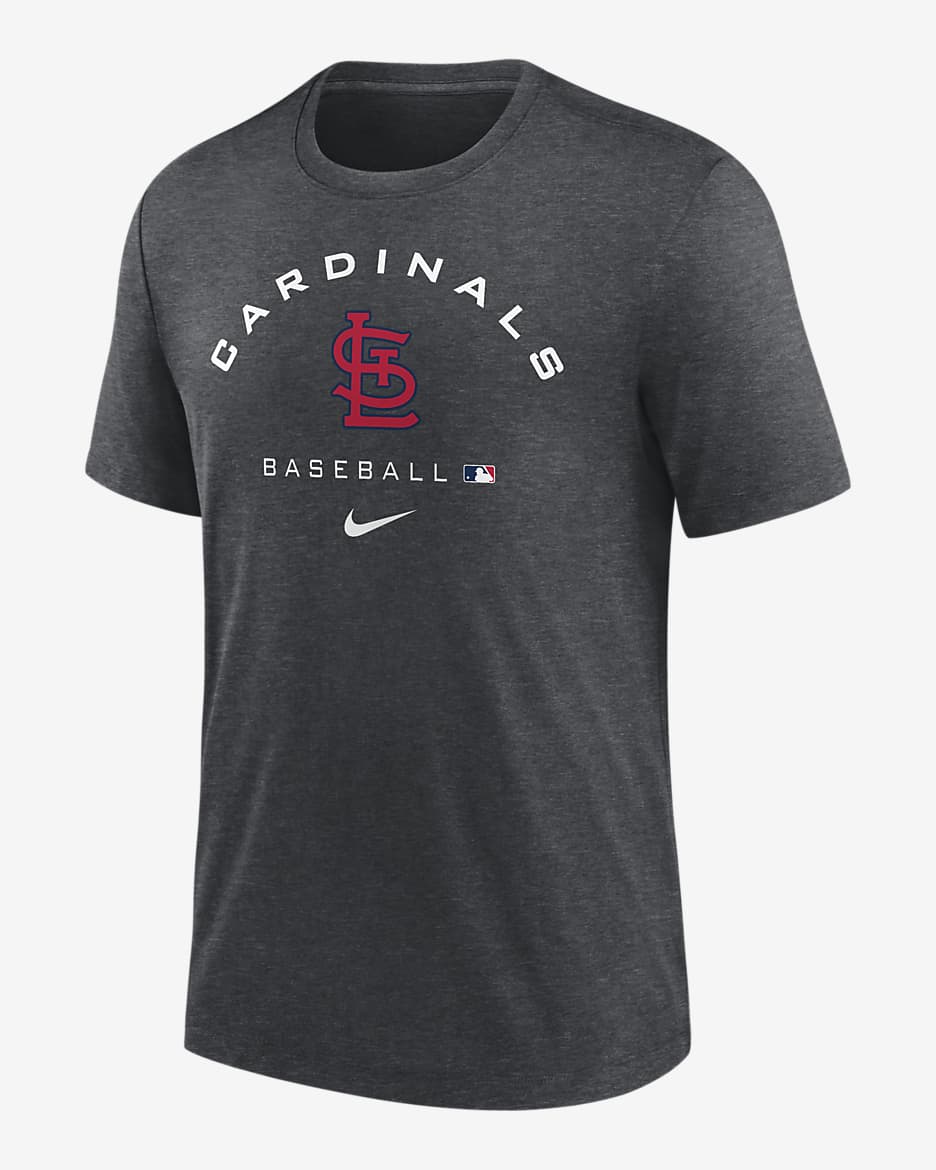 Nike Dri-FIT Team (MLB St. Louis Cardinals) Men's T-Shirt - Charcoal Heather