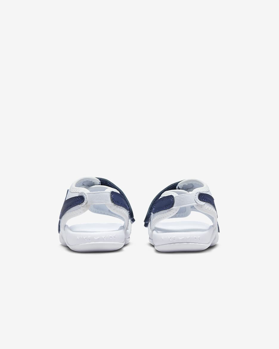 Nike Sunray Adjust 6 Baby/Toddler Slides - Football Grey/Summit White/White/Midnight Navy