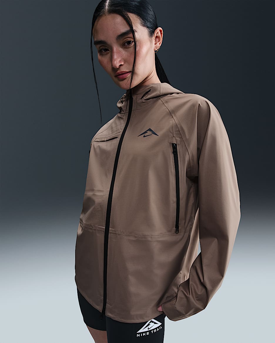 Veste de running Storm-FIT ADV Nike Trail pour femme - Mink Brown/Noir