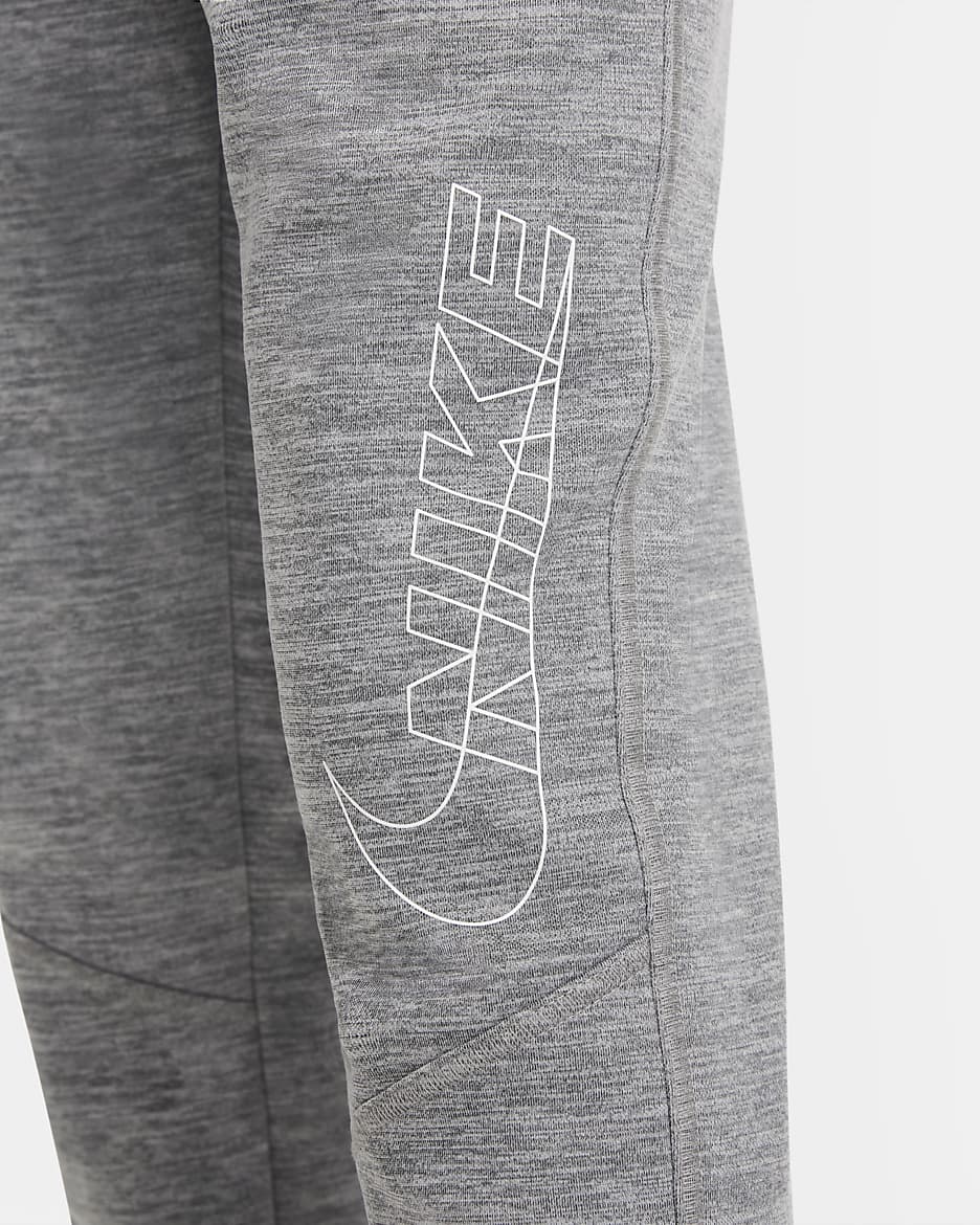 Nike Therma-FIT Big Kids' (Boys') Graphic Tapered Training Pants - Smoke Grey/Heather/Pure