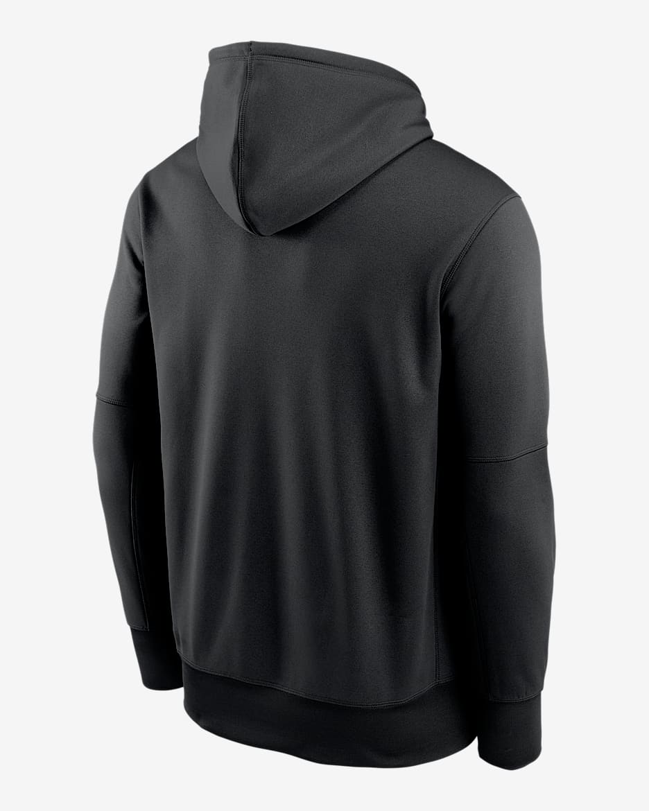 Tennessee Volunteers Performance Color Pop Logo Men's Nike Therma College Pullover Hoodie - Black