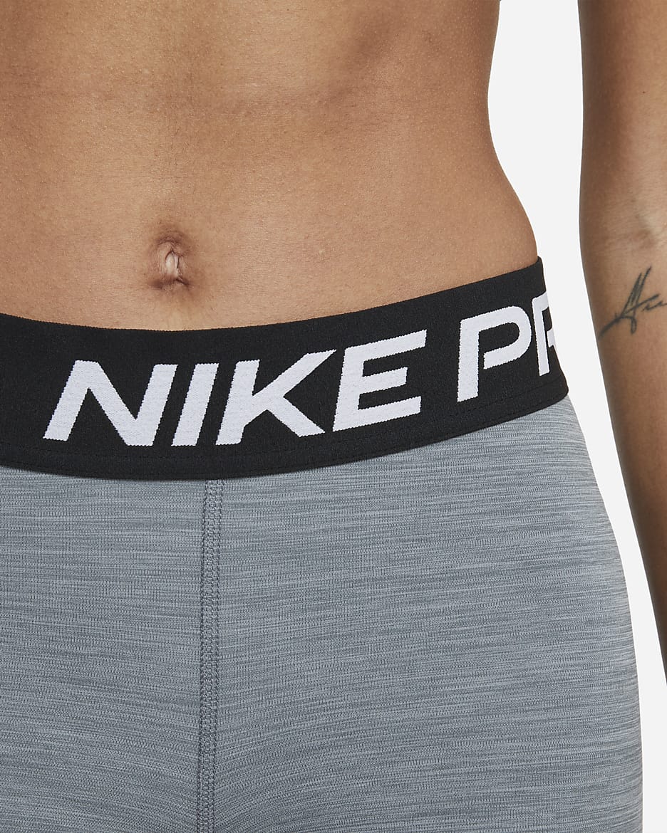 Nike Pro Women's 3" Shorts - Smoke Grey/Heather/Black/Black