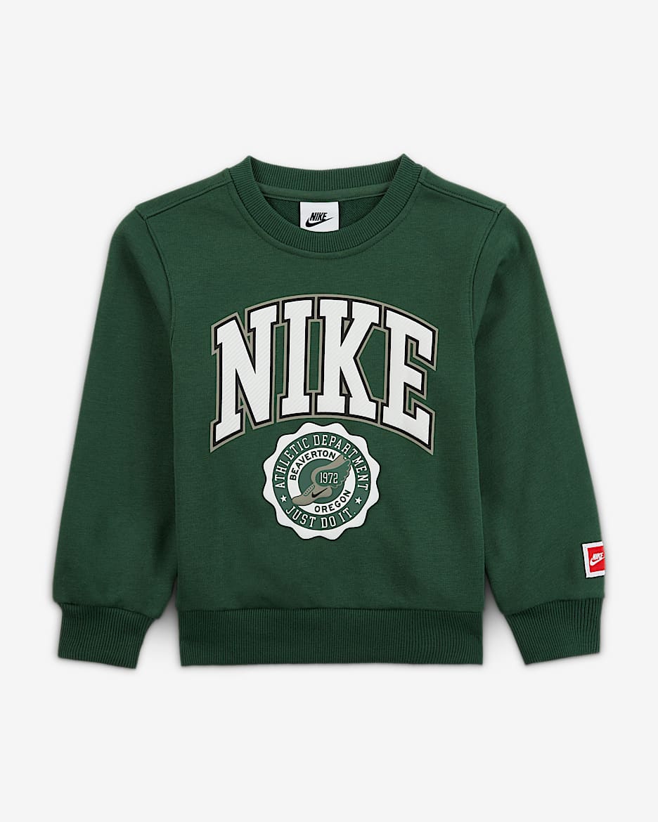 Nike Sportswear Little Kids' P.E. Graphic Crew Top - Fir