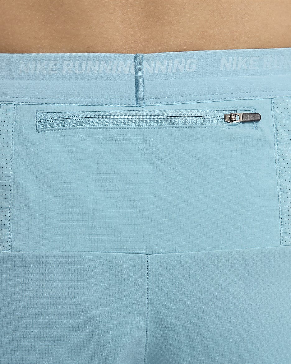 Nike Stride Dri-FIT-Laufshorts mit Futter für Herren (ca. 12,5 cm) - Denim Turquoise/Schwarz