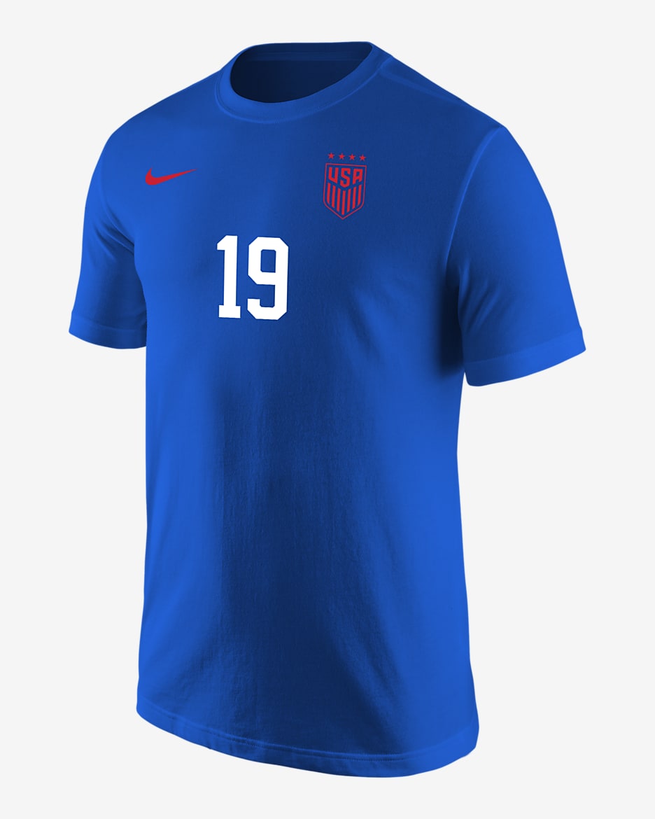 Playera de fútbol Nike para hombre Crystal Dunn USWNT - Royal juego