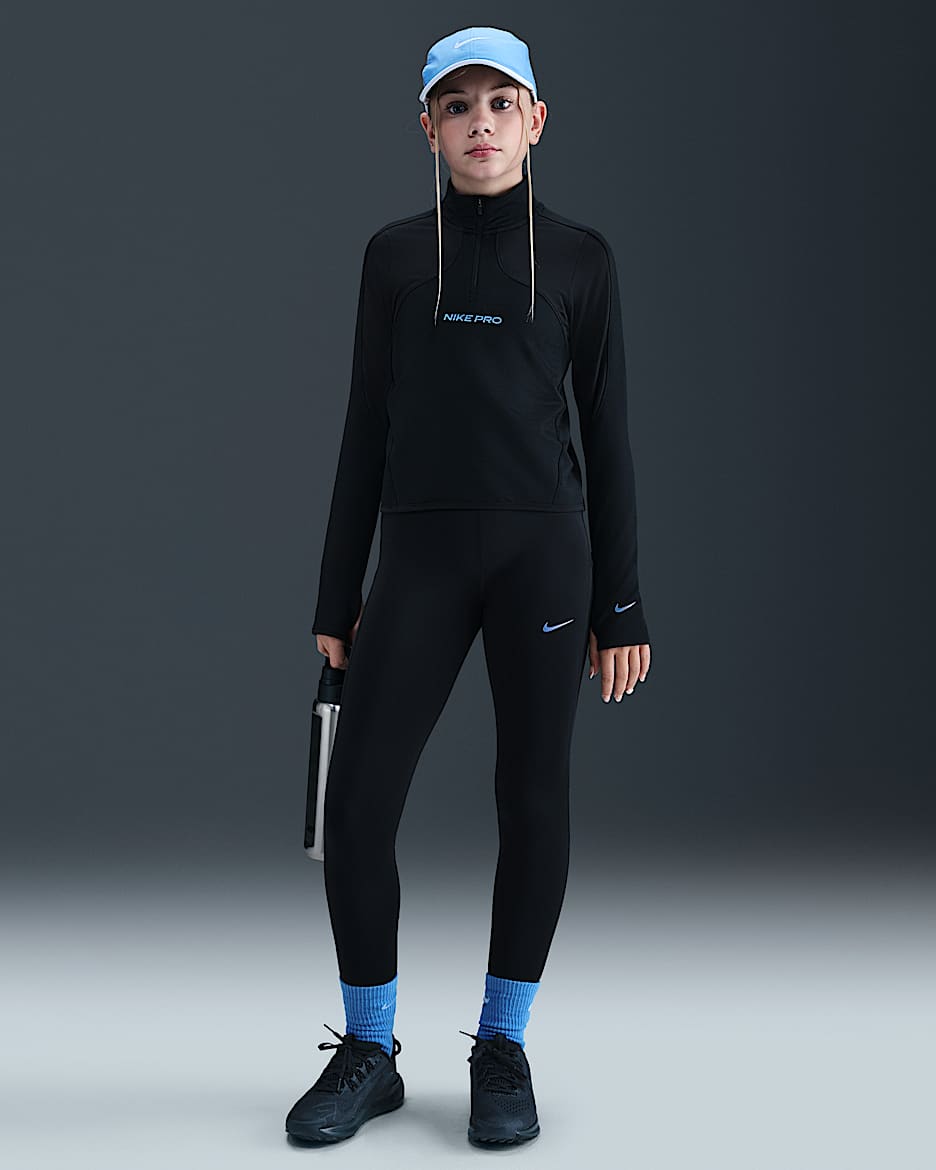 Leggings Dri-FIT con dettagli brillanti Nike Pro – Ragazza - Nero