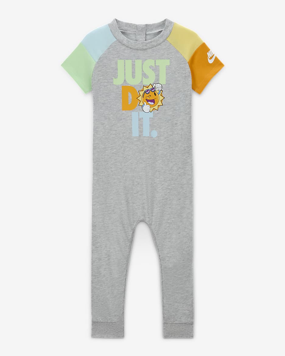 Nike KSA Baby (12-24M) Romper - Light Grey Heather