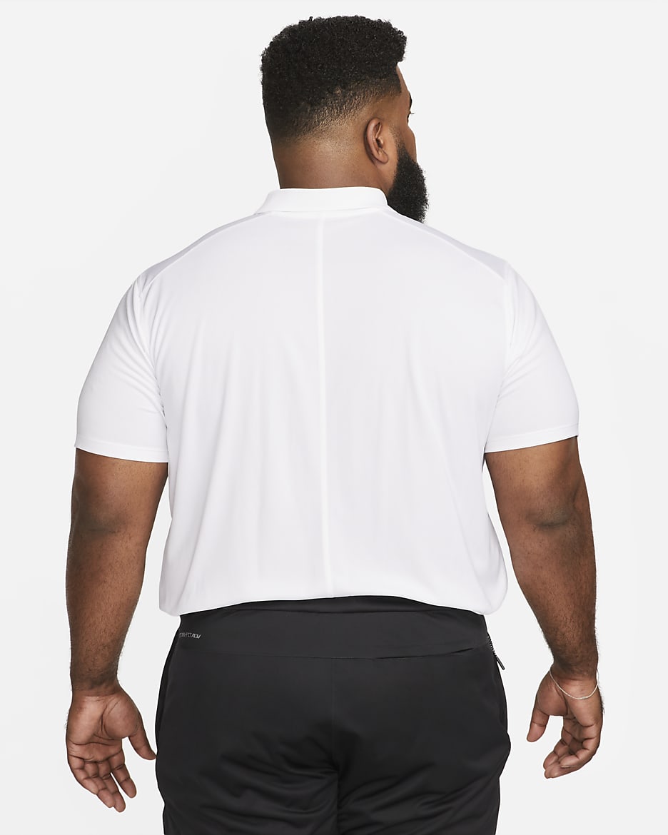 Polo de golf Nike Dri-FIT Victory pour Homme - Blanc/Noir