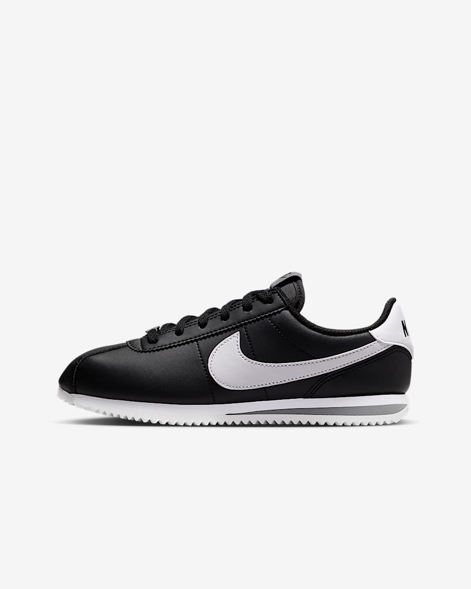 Tenis para niños grandes Nike Cortez - Negro/Gris azulado/Blanco
