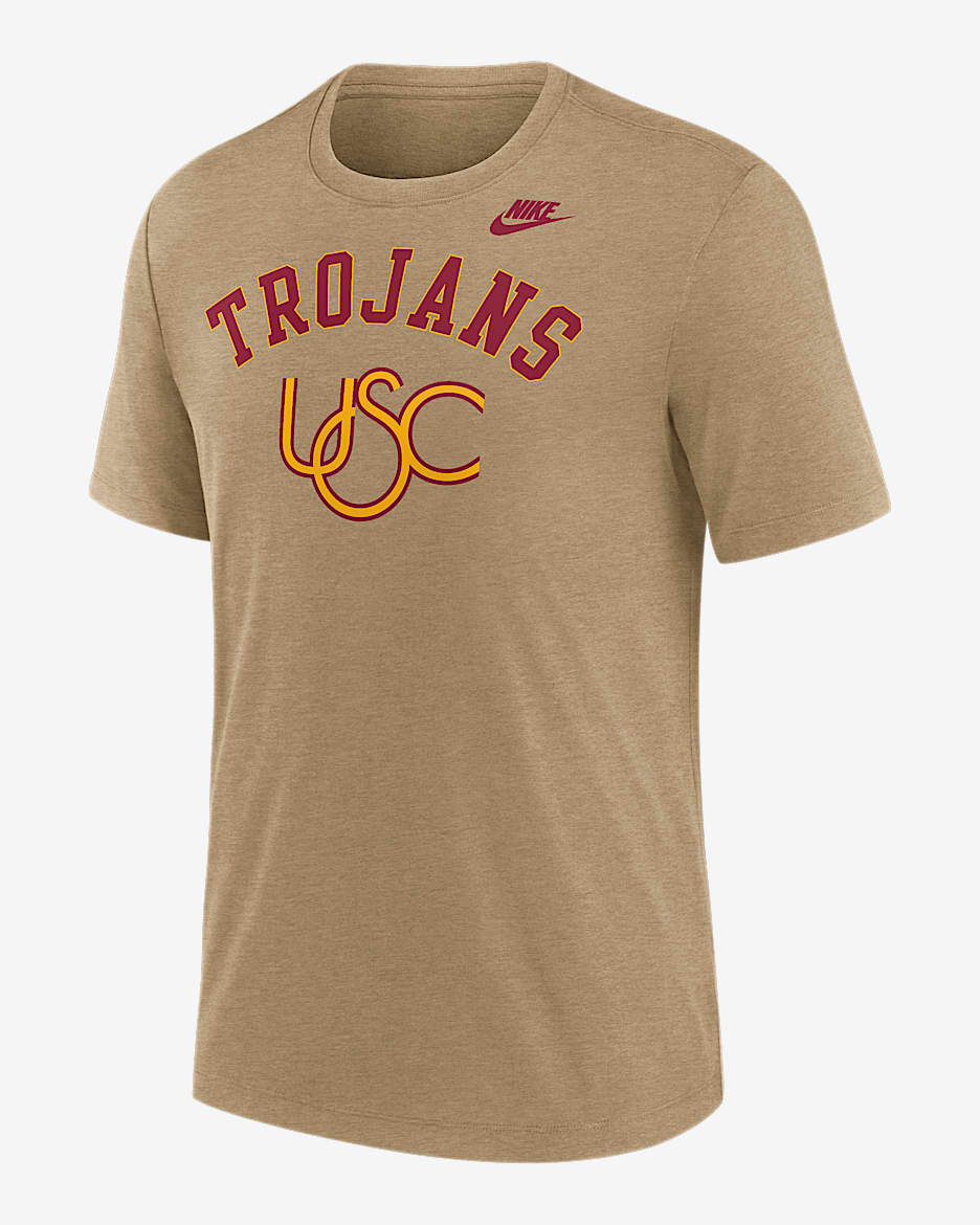 Playera universitaria Nike para hombre USC Legacy Arch - Caqui