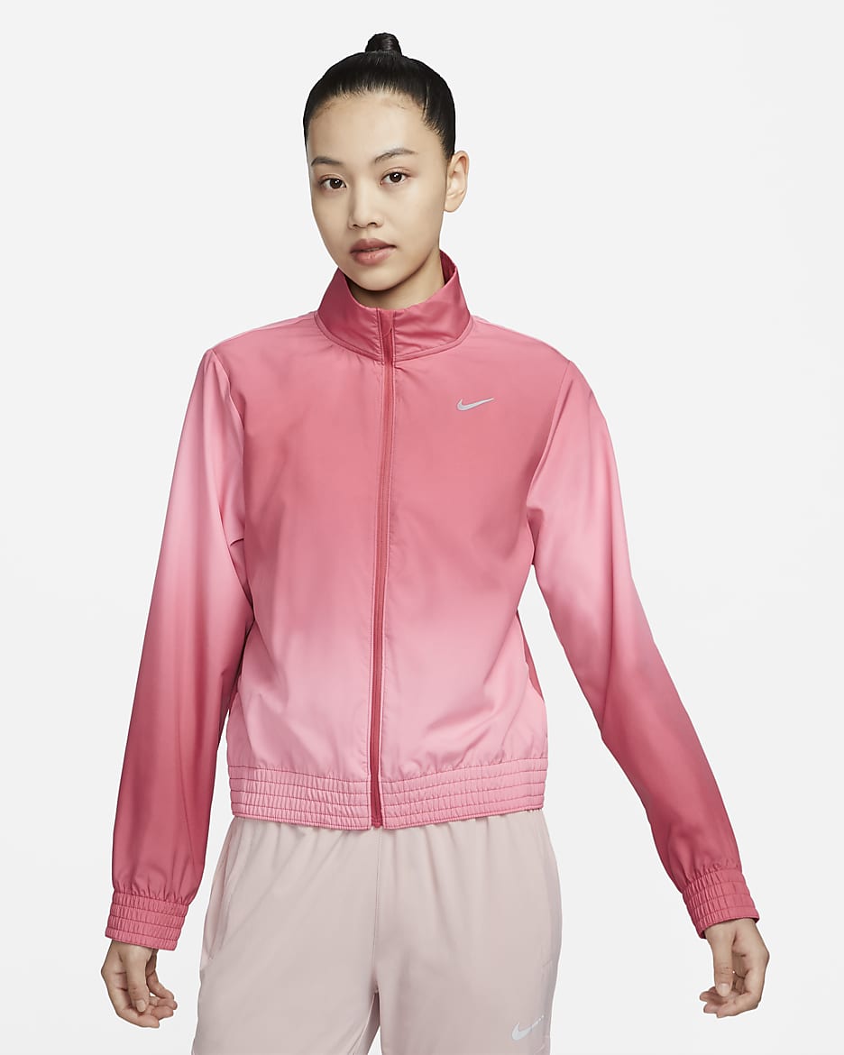 Nike Dri-FIT Swoosh Run Women's Printed Running Jacket - Adobe
