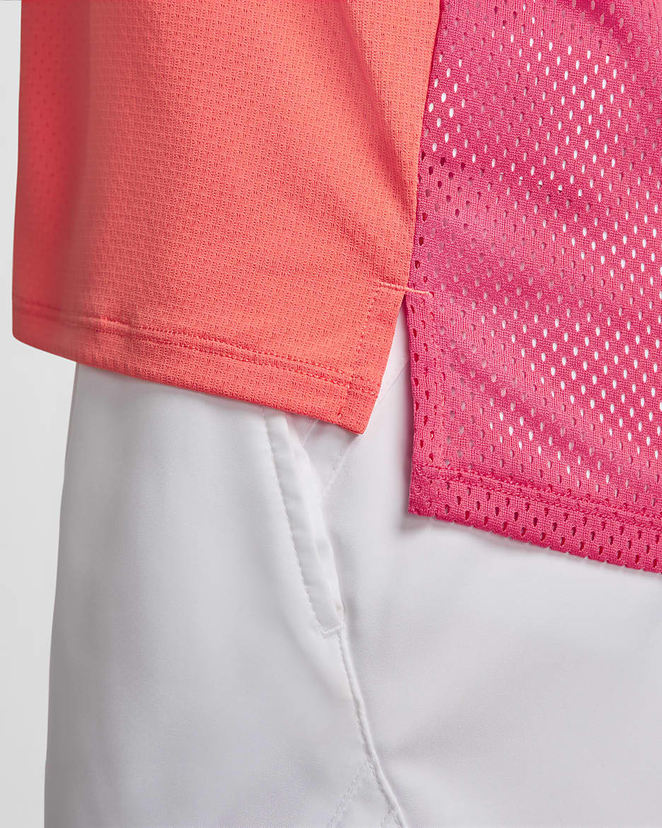 Débardeur de tennis Dri-FIT NikeCourt Slam pour homme - Light Wild Mango/Aster Pink/Noir