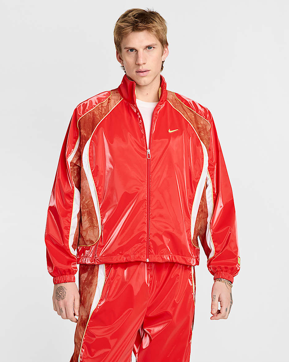 Nike Project F.R.O.G. Men's Tracksuit Jacket - Light Crimson/Dark Russet/White/Light Lemon Twist